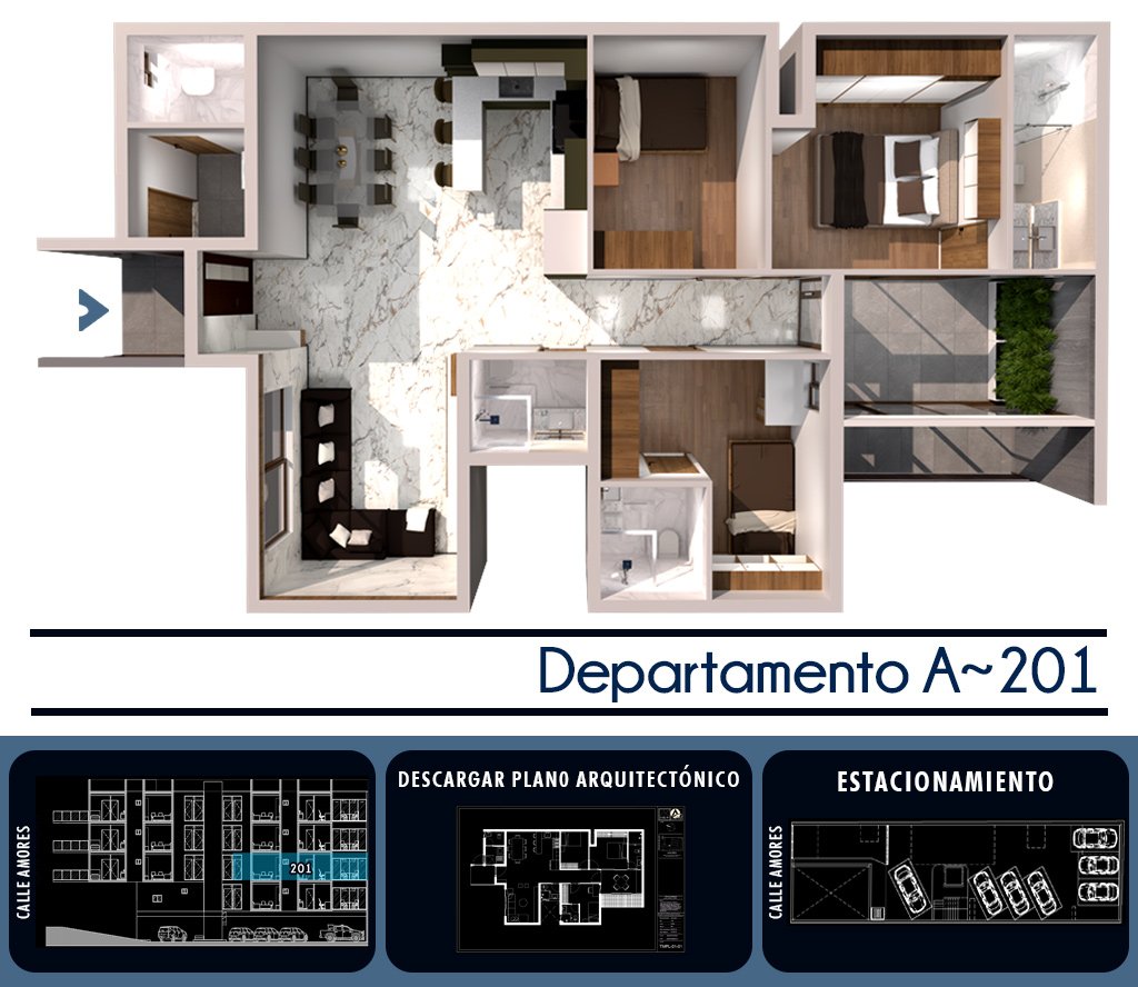 Amores 153 Depto. 201