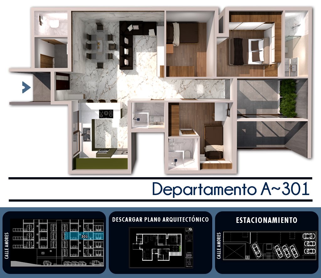 Amores 153 Depto. 301