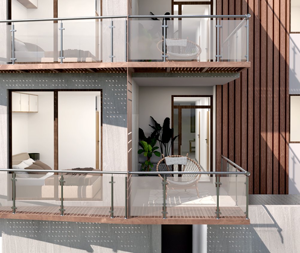 Terraza Depto. 202, 302 y 402